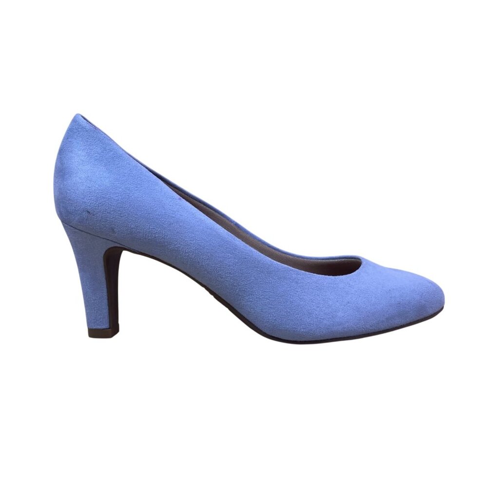 Abella Women’s Light Blue Classic Closed-Toe Galaxy Mid-Heel Pumps Size 7